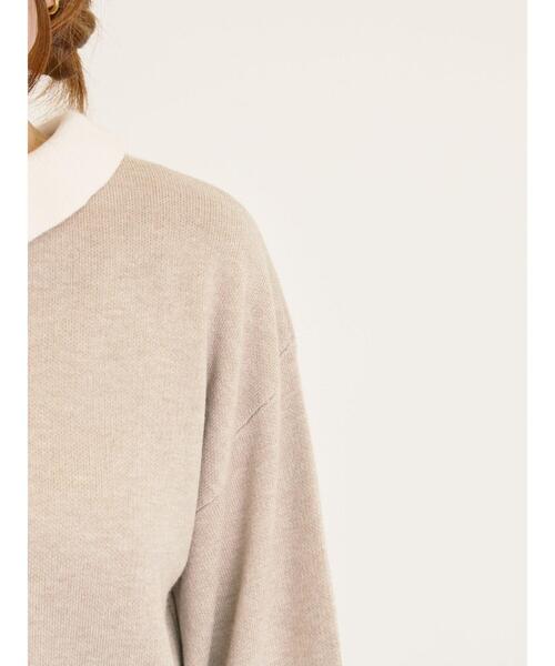 Samansa Mos2（サマンサ モスモス）の「【ゆべし×Samansa Mos2】マルチWAYニット（カーディガン/ボレロ・レディース・ベージュ/キャメル/ブラック/レッド・F）」の14枚目の写真