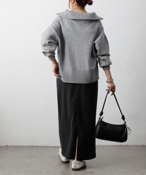 COLONY 2139（コロニートゥーワンスリーナイン）の「ウールライクジャージーイージースカート（スカート・レディース・アイボリー/チャコールグレー/ブラウン・FREE）」の7枚目の写真