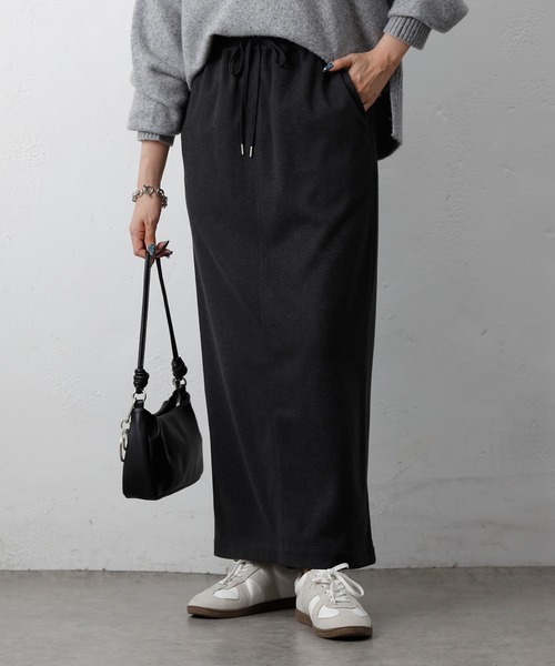 COLONY 2139（コロニートゥーワンスリーナイン）の「ウールライクジャージーイージースカート（スカート・レディース・アイボリー/チャコールグレー/ブラウン・FREE）」の12枚目の写真