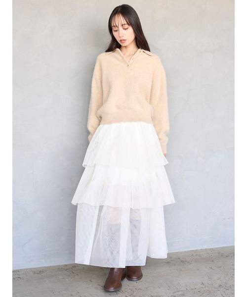 セール】【HIGH QUALITY】フォックスカシミヤニットポロ（ニット