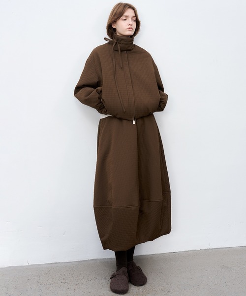 tageechita（タジチタ）の「【tageechita】ジャカードキルティングバルーンスカート（スカート・レディース・ブラウン/ブラック・S/M/L）」の10枚目の写真