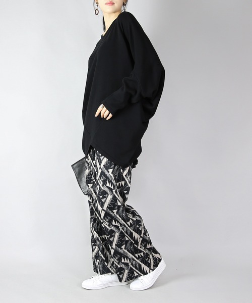 and it_(アンドイット)の「前後2wayバンザイドルマンコットンニット(ニット/セーター・レディース・ネイビー/グレー/ブラック/スモークピンク・FREE)」の10枚目の写真