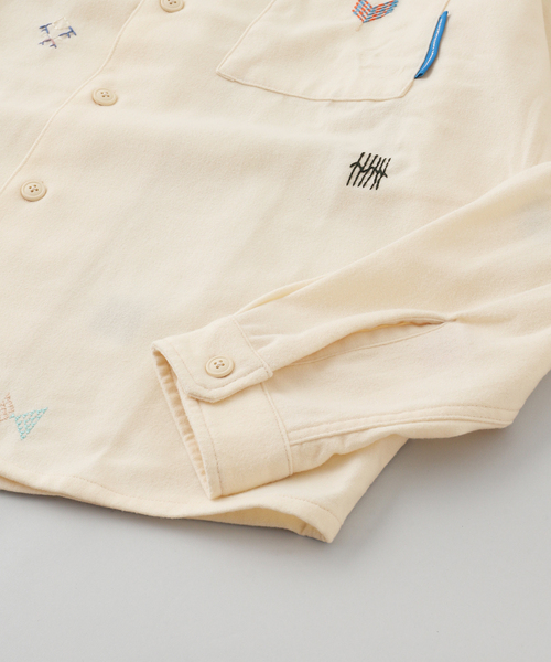Liberaiders(リベレイダース)の「Liberaiders / リベレイダース TIFINAGH EMBROIDERY フランネルシャツ(シャツ/ブラウス・メンズ・ホワイト・MEDIUM)」の5枚目の写真