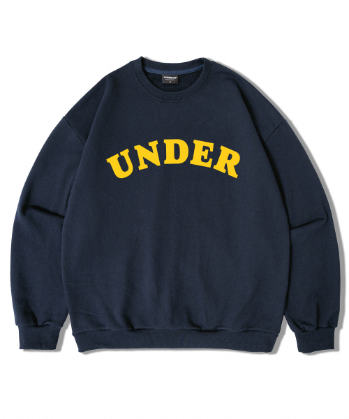 UNDEROFF(アンダーオフ)の「アセンティックリラックスドアンダーアーチマンツーマンスウェットネイビーホワイト(スウェット・レディース・ネイビー・SMALL/MEDIUM/LARGE/X-LARGE)」の4枚目の写真