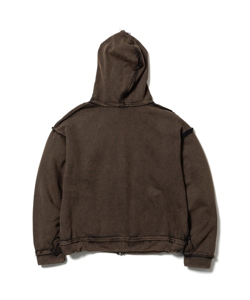 CPG(シーピージー)の「【CPG】CPG HT LOGO ZIP HOODIE(パーカー・メンズ・グレー/ブラウン・M/L)」の3枚目の写真