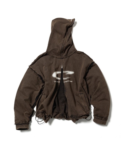 CPG(シーピージー)の「【CPG】CPG HT LOGO ZIP HOODIE(パーカー・メンズ・グレー/ブラウン・M/L)」の4枚目の写真