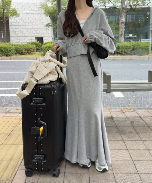 KOBE LETTUCE(コウベレタス)の「スウェットマーメイドスカート(スカート・レディース・ブラック/ベージュ/グレー・M/PM)」の9枚目の写真