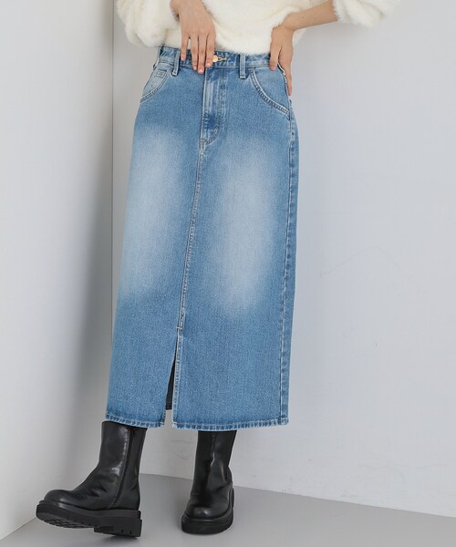 THE SHOP TK (ザ ショップ ティーケー )の「【Lee】デニムスカート(デニムスカート・レディース・サックスブルー/ネイビー・12/13)」の2枚目の写真