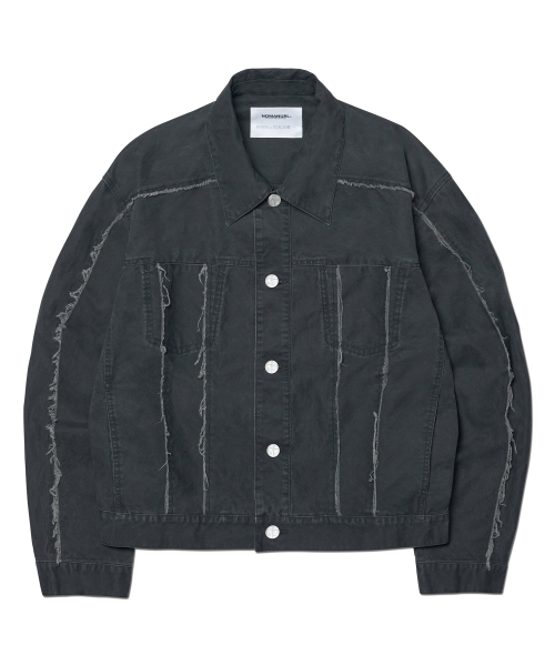 NOMANUAL(NOMANUAL)の「R.E TRUCKER JACKET - WASHED CHARCOAL(デニムジャケット・レディース・その他・MEDIUM/LARGE)」の1枚目の写真
