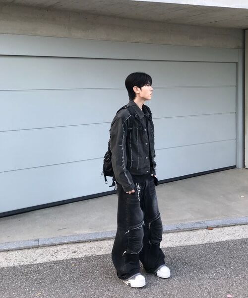 NOMANUAL(NOMANUAL)の「R.E TRUCKER JACKET - WASHED CHARCOAL(デニムジャケット・レディース・その他・MEDIUM/LARGE)」の6枚目の写真