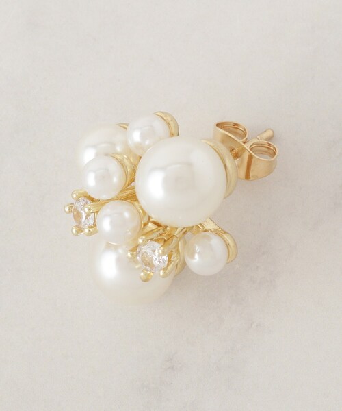 couture brooch(クチュールブローチ)の「パール調ビジューピアス(ピアス(両耳用)・レディース・ゴールド・00)」の5枚目の写真