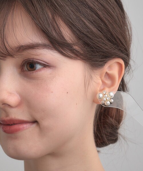 couture brooch(クチュールブローチ)の「パール調ビジューピアス(ピアス(両耳用)・レディース・ゴールド・00)」の3枚目の写真