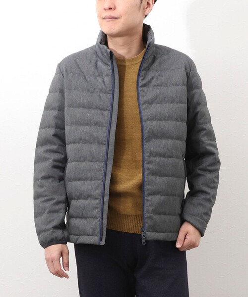 NOLLEY'S LIGHT（ノーリーズライト）の「MODERN FIT　スタンド　ライトダウンジャケット（ダウンジャケット/コート・メンズ・グレー/ネイビー・L/XL/M）」の9枚目の写真