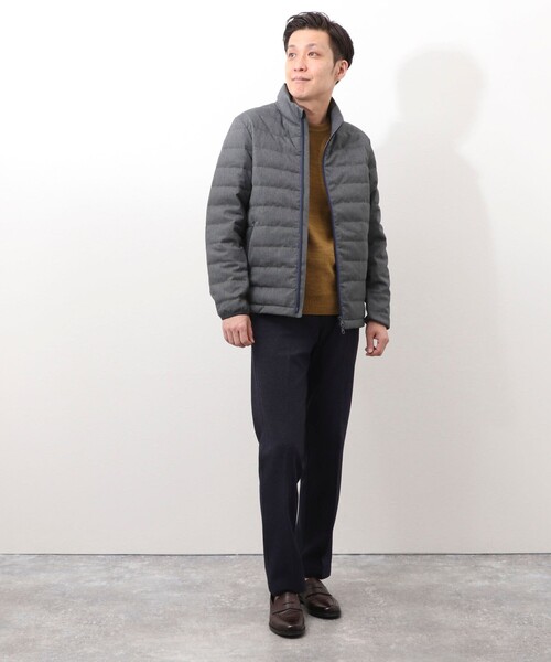 NOLLEY'S LIGHT（ノーリーズライト）の「MODERN FIT　スタンド　ライトダウンジャケット（ダウンジャケット/コート・メンズ・グレー/ネイビー・L/XL/M）」の10枚目の写真