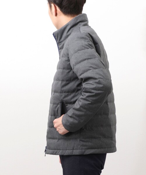 NOLLEY'S LIGHT（ノーリーズライト）の「MODERN FIT　スタンド　ライトダウンジャケット（ダウンジャケット/コート・メンズ・グレー/ネイビー・L/XL/M）」の12枚目の写真