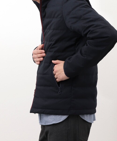 NOLLEY'S LIGHT（ノーリーズライト）の「MODERN FIT　スタンド　ライトダウンジャケット（ダウンジャケット/コート・メンズ・グレー/ネイビー・L/XL/M）」の16枚目の写真