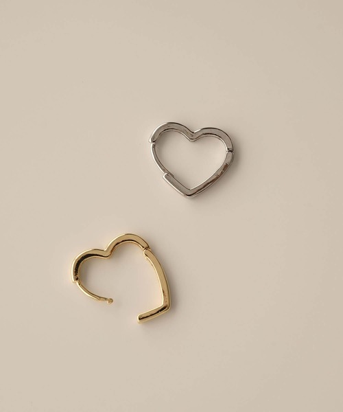 ZAKKA-BOX（ザッカボックス）の「ビジューハートピアスイヤーカフセット（ピアス（片耳用）・レディース・ゴールド/シルバー・FREE）」の19枚目の写真