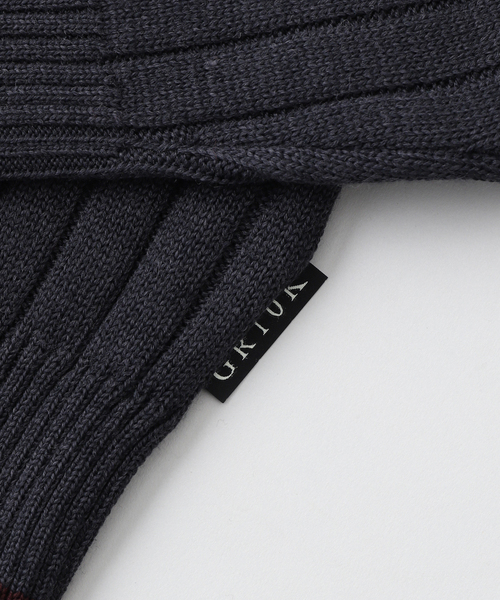 PULP/417EDIFICE(パルプフォーワンセブンエディフィス)の「GR10K / ジーアールテンケー RIB CREW NECK WORKWEAR(ニット/セーター・メンズ・グリーン/チャコールグレー・MEDIUM/SMALL)」の5枚目の写真