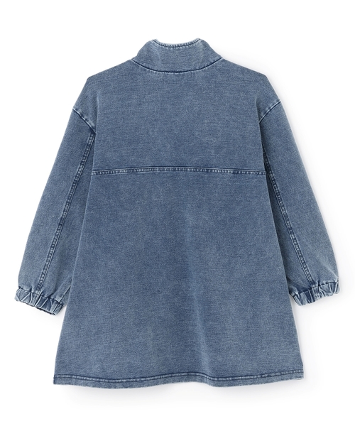X-girl Stages(エックスガールステージス)の「ロゴ刺しゅうデニムスウェットワンピース(ワンピース・キッズ・ブルー/ピンク・140cm/130cm/100cm/90cm/110cm/120cm)」の7枚目の写真