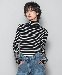 リブタートルニットプルオーバー≪手洗い可能≫