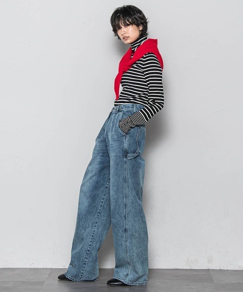 MAYSON GREY(メイソングレイ)の「リブタートルニットプルオーバー≪手洗い可能≫(ニット/セーター・レディース・オフホワイト/ブラック系その他/ブラック/ブラウン・M)」の13枚目の写真