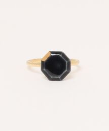 irodori/小さなjewel cut の指輪（ 黒）5号