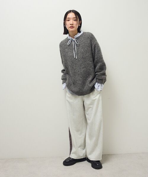 Green　Parks（グリーンパークス）の「ホワイトインナーフリルカラーシャツ（シャツ/ブラウス・レディース・オフホワイト/ブラック/ストライプ・FREE）」の22枚目の写真