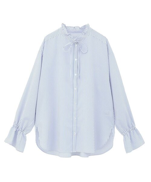 ホワイトインナーフリルカラーシャツ（シャツ/ブラウス）｜Green Parks