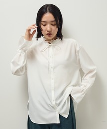 Green　Parks | ホワイトインナーフリルカラーシャツ(シャツ/ブラウス)