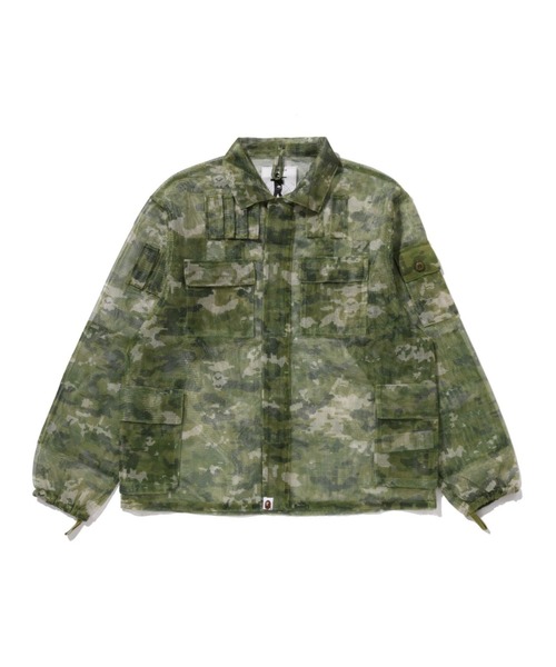 MULTI PIXEL CAMO MASK HOODED SHIRT JACKET（ミリタリージャケット