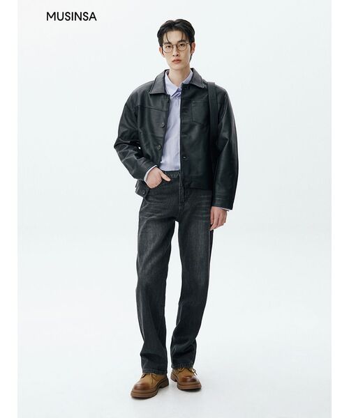 CONNECT KINLOCH（コネクトキンロック）の「[ストレート] デニムパンツ (ウォッシュドブラック)（デニムパンツ・メンズ・その他・LARGE/MEDIUM/X-LARGE/XX-LARGE）」の7枚目の写真
