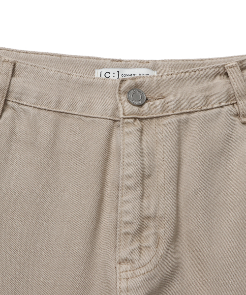 CONNECT KINLOCH（コネクトキンロック）の「ワイドカーブド切り替えデニムパンツ（ベージュ）（デニムパンツ・メンズ・その他・MEDIUM/LARGE/X-LARGE）」の4枚目の写真