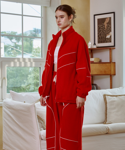 KIKI FLEECE ZIP UP / RED（その他アウター）｜ARI（アリ）の