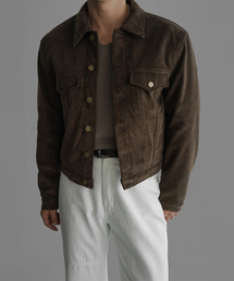 BOWLOW PRODUCT（バウロープロダクト）の「Crop Corduroy Trucker Jacket [Brown]（デニムジャケット）」