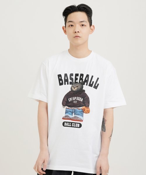 CREAM SODA LAB(クリームソーダラボ)の「ベースボールクラブ 半袖Tシャツ ホワイト(Tシャツ/カットソー・メンズ・その他・XX-LARGE/X-LARGE/MEDIUM/LARGE)」の1枚目の写真