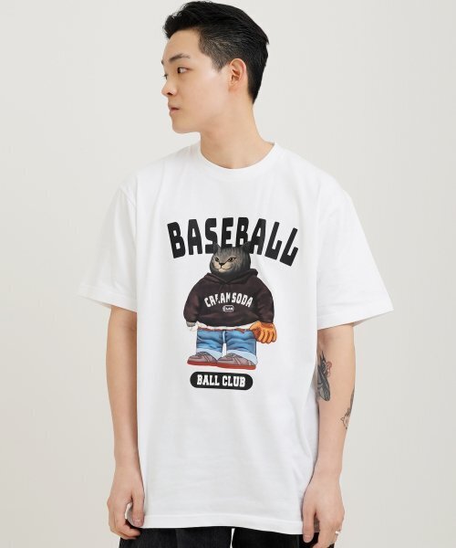 CREAM SODA LAB(クリームソーダラボ)の「ベースボールクラブ 半袖Tシャツ ホワイト(Tシャツ/カットソー・メンズ・その他・XX-LARGE/X-LARGE/MEDIUM/LARGE)」の5枚目の写真