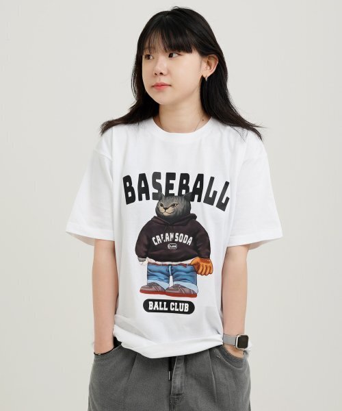 CREAM SODA LAB(クリームソーダラボ)の「ベースボールクラブ 半袖Tシャツ ホワイト(Tシャツ/カットソー・メンズ・その他・XX-LARGE/X-LARGE/MEDIUM/LARGE)」の2枚目の写真