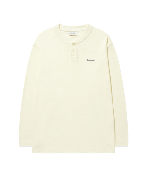 COVERNAT（カバーナット）の「ヘンリーネックロングスリーブ アイボリー（Tシャツ/カットソー・レディース・その他・X-LARGE/SMALL/MEDIUM/LARGE）」の2枚目の写真