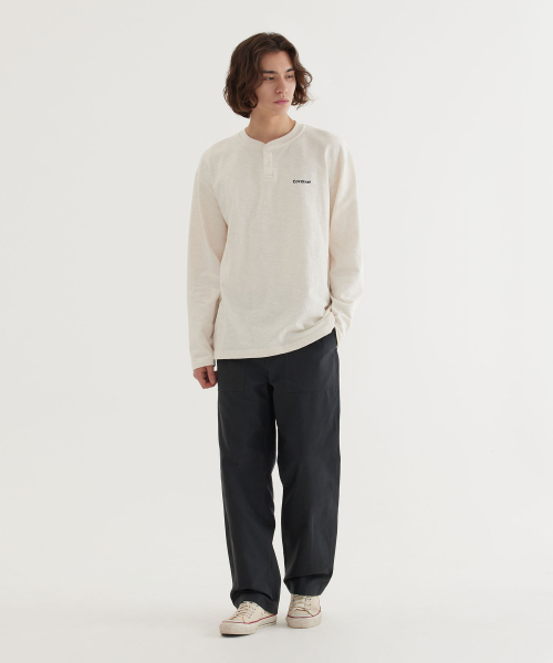 COVERNAT（カバーナット）の「ヘンリーネックロングスリーブ アイボリー（Tシャツ/カットソー・レディース・その他・X-LARGE/SMALL/MEDIUM/LARGE）」の4枚目の写真
