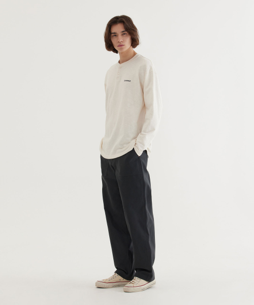 COVERNAT（カバーナット）の「ヘンリーネックロングスリーブ アイボリー（Tシャツ/カットソー・レディース・その他・X-LARGE/SMALL/MEDIUM/LARGE）」の5枚目の写真