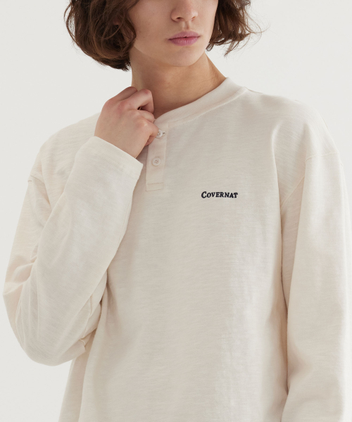 COVERNAT（カバーナット）の「ヘンリーネックロングスリーブ アイボリー（Tシャツ/カットソー・レディース・その他・X-LARGE/SMALL/MEDIUM/LARGE）」の7枚目の写真