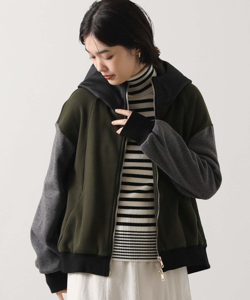 Risley（リズレー）の「バイカラーボアフーディー（Tシャツ/カットソー・レディース・カーキ・FREE）」の12枚目の写真