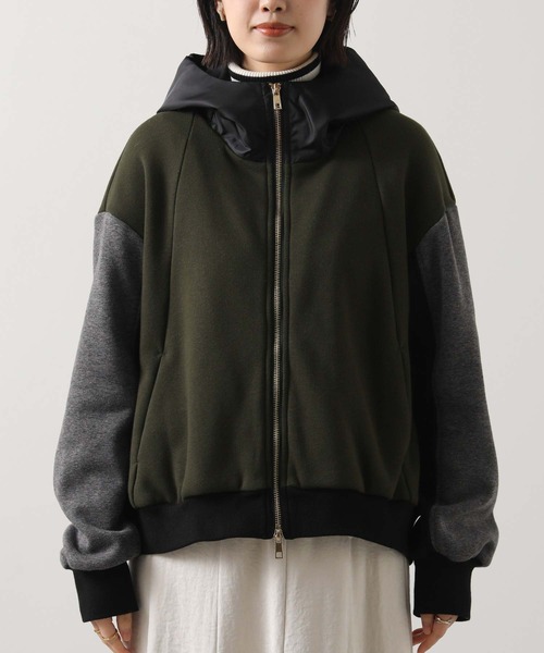 Risley（リズレー）の「バイカラーボアフーディー（Tシャツ/カットソー・レディース・カーキ・FREE）」の13枚目の写真