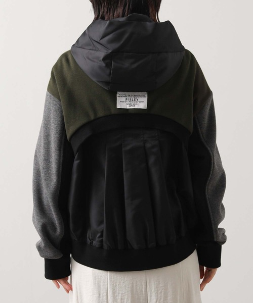Risley（リズレー）の「バイカラーボアフーディー（Tシャツ/カットソー・レディース・カーキ・FREE）」の14枚目の写真