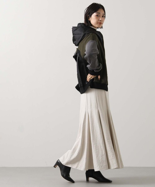 Risley（リズレー）の「バイカラーボアフーディー（Tシャツ/カットソー・レディース・カーキ・FREE）」の6枚目の写真