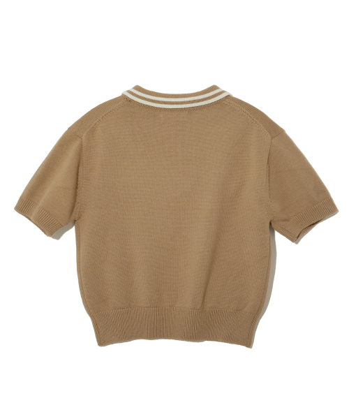 YALE(イェール)の「コットンポロクロップニット_ベージュ(ポロシャツ・レディース・その他・SMALL/MEDIUM)」の3枚目の写真