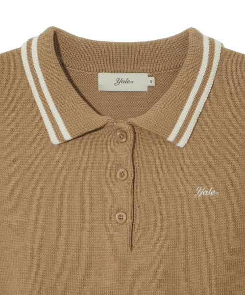 YALE(イェール)の「コットンポロクロップニット_ベージュ(ポロシャツ・レディース・その他・SMALL/MEDIUM)」の4枚目の写真
