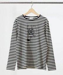 【 ＋HayU fabric / ハユ  】ボーダーロングTシャツ　KOI