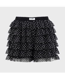 PLASMASPHERE（プラズマスフィア）の「ドットカンカンシェリングティアードシフォンショートパンツ_ブラック（その他パンツ）」