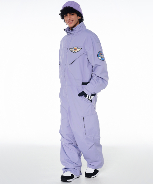 DOLL OUTERWEAR(ドラ アウターウェア)の「2425 ボルカン ボードウェア ワーク ジャンプスーツ ライトパープル 男女共用(つなぎ/オールインワン・レディース・その他・X-SMALL/SMALL/MEDIUM/LARGE/X-LARGE)」の3枚目の写真